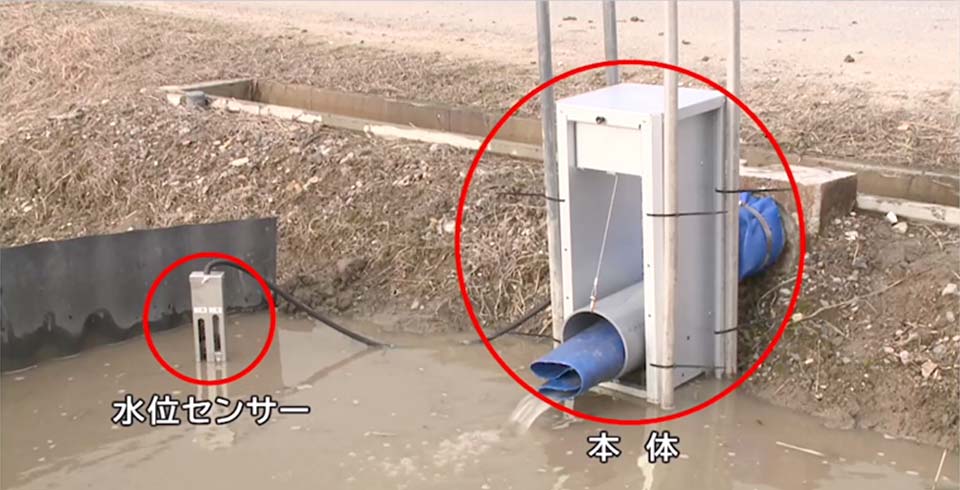さまざまな水田に対応できる自動給水機で水管理の手間を省力化 イメージ